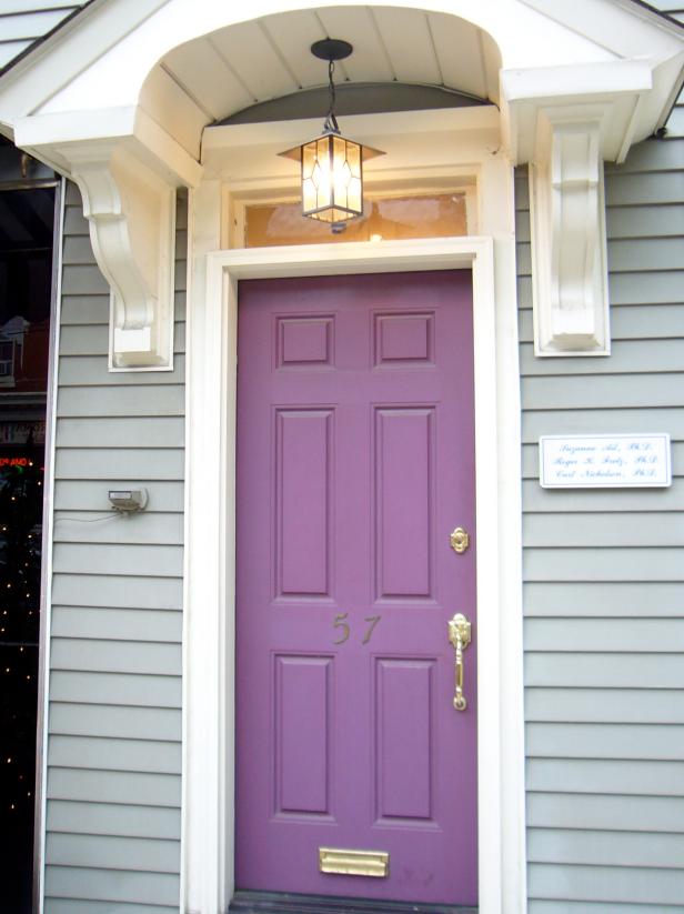 front door color trends purple